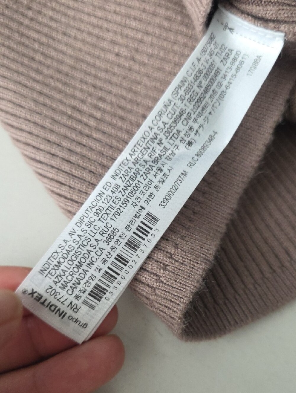 Zara Ribbed Turtleneck Crop Sweater - Mauve Pink - Picture 9 of 13